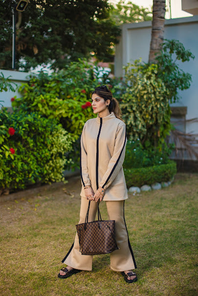 WOMENS 2 PIECE CO ORD SET - Golden - WCOJ012K6
