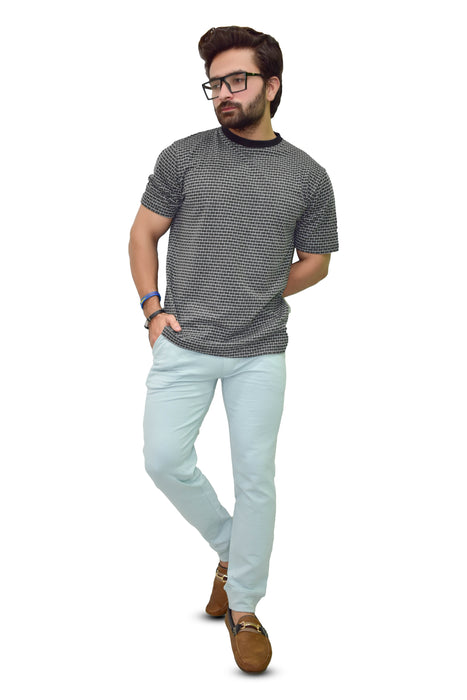 Interjacq Mens T-Shirt - Bricks Pattern - Regular Fit - IM60