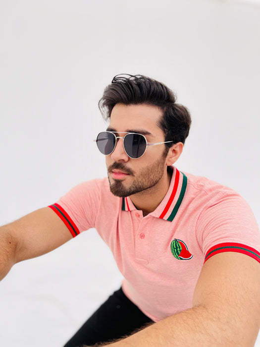 Interjacq Mens Polo - Peach Melange - Regular Fit - PPMelange