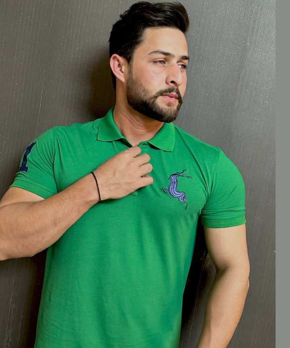 Interjacq Mens Polo - Green - Regular Fit - IM46