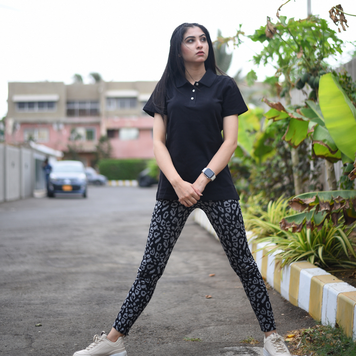 Women Polo - Black - IW11