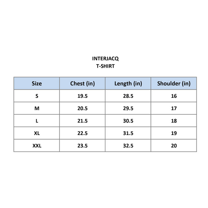 Interjacq Mens Crew Neck T-Shirt - Amber