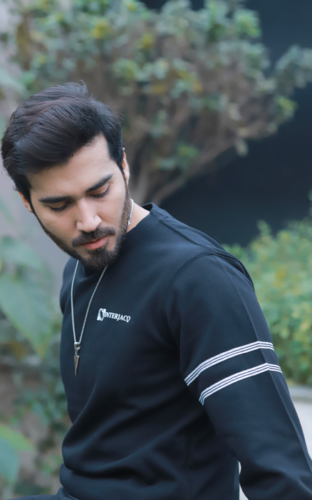 Two Piece Classic Black Tracksuit Set - IJJK202306