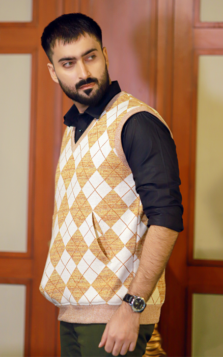 Premium Jacquard Sweater Vest - IJJK202309