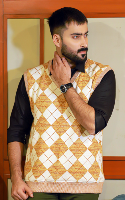 Premium Jacquard Sweater Vest - IJJK202309