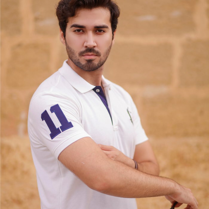 Interjacq Mens Polo - White - Regular Fit - IM45