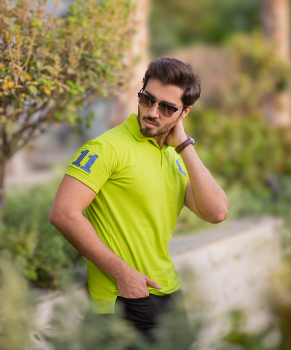 Interjacq Mens Polo - Lime Green - Regular Fit - IM104