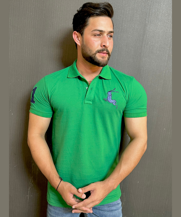 Interjacq Mens Polo - Green - Regular Fit - IM46