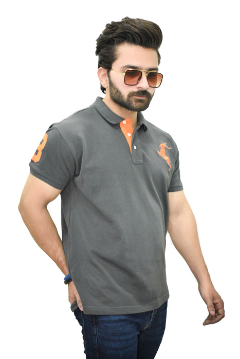 Interjacq Mens Polo - Charcoal - Regular Fit - IM43