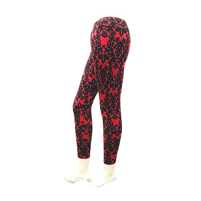 Interjacq Premium Jacquard Legging - Women Knitted Tights Pants Leggings - Cotton and Bamboo - W-L-4
