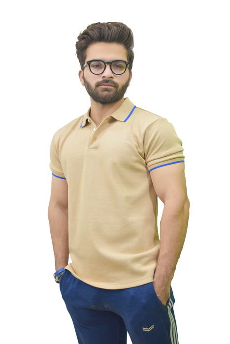 Interjacq Mens Polo - Khaki - Slim Fit - IM67