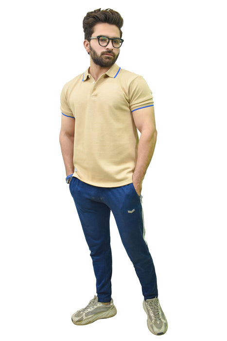 Interjacq Mens Polo - Khaki - Slim Fit - IM67