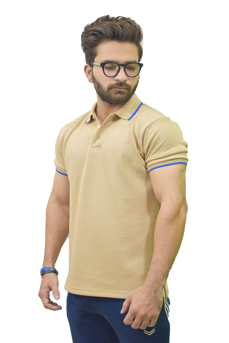 Interjacq Mens Polo - Khaki - Slim Fit - IM67