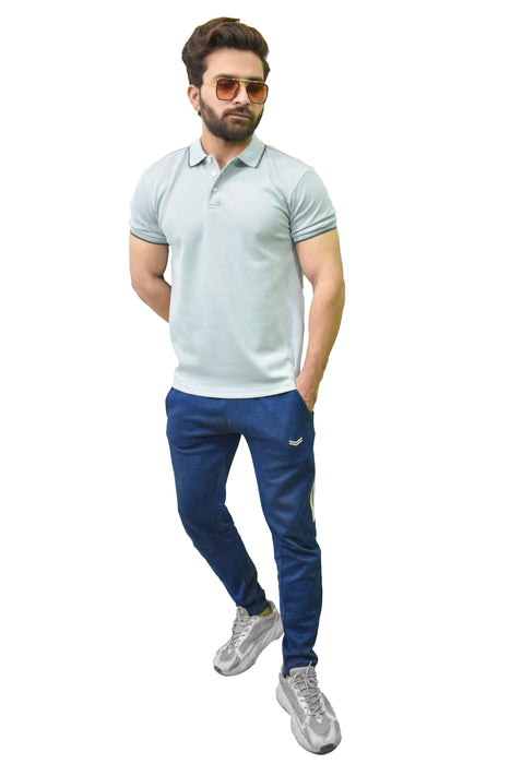 Interjacq Mens Polo - Sky Blue - Slim Fit - IM68