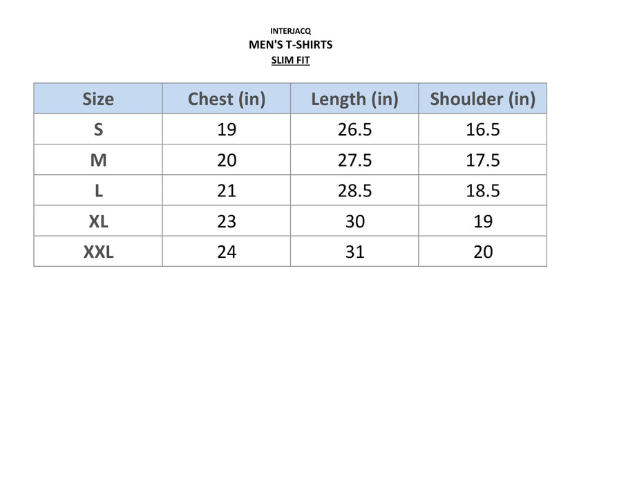 Interjacq Mens T-Shirt - V Neck - Black - IM62