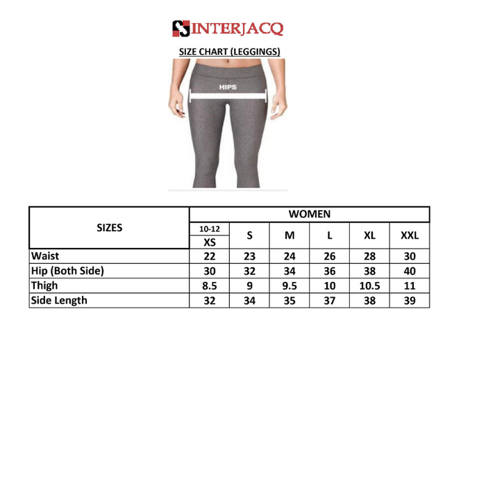 Interjacq Premium Jacquard Legging - Women Knitted Tights Pants Leggings - Cotton and Bamboo - W-L-4