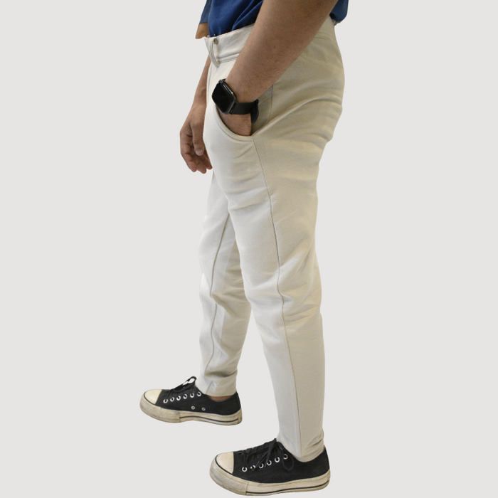 Super Soft Extra Stretch Interlock Pants  - Cream White - IM37