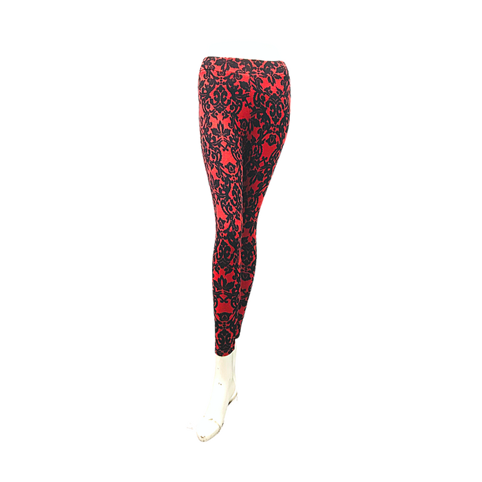 Interjacq Premium Jacquard Legging - Women Knitted Tights Pants Leggings - Cotton and Bamboo - W-L-4